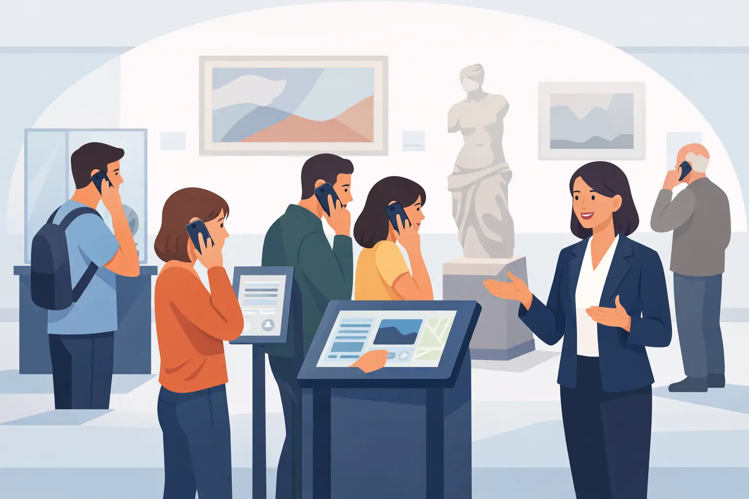 Illustration associated with the subject “smartphone museum audio guide”