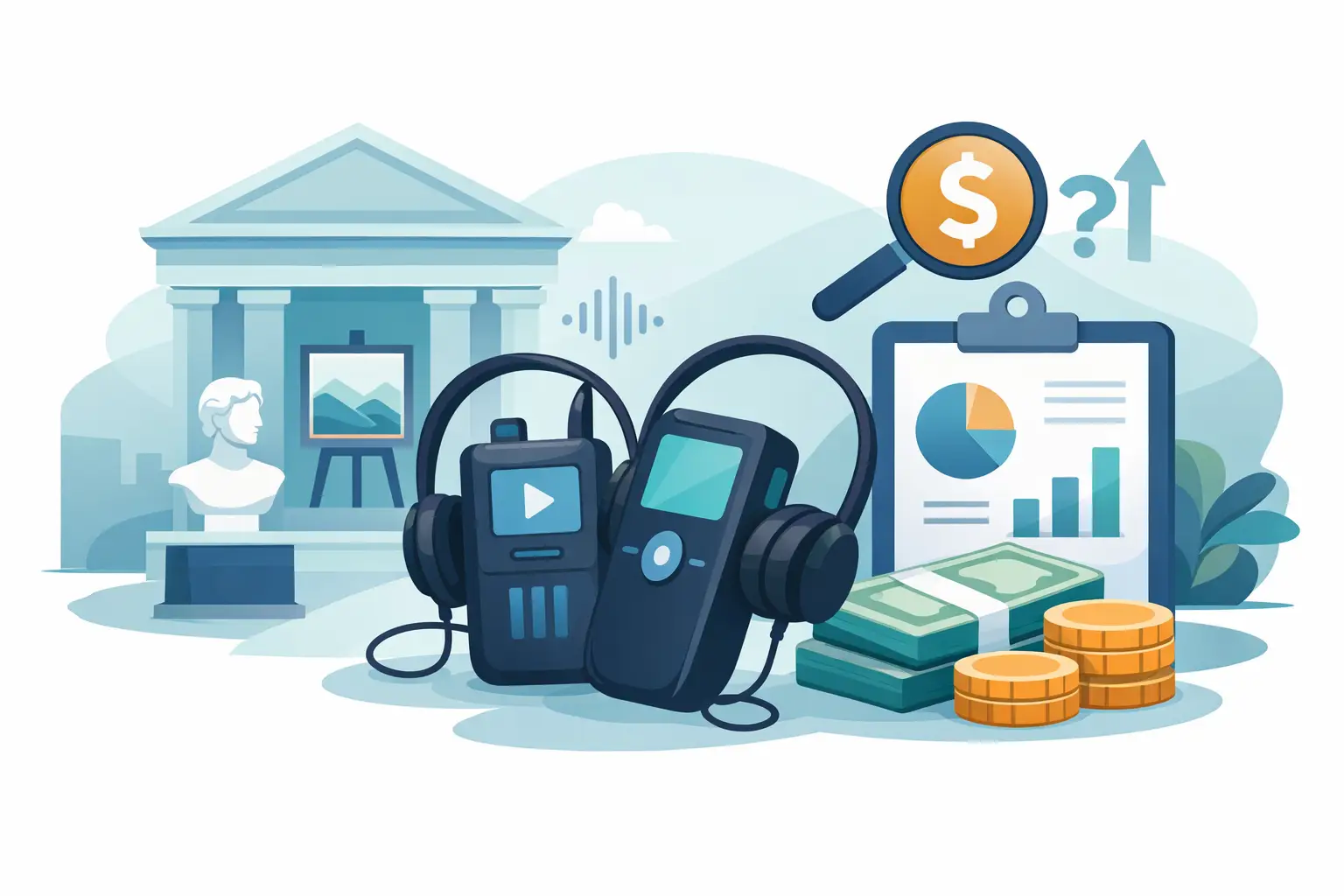 Illustration associée au sujet « coût audioguide musée budget prévoir »