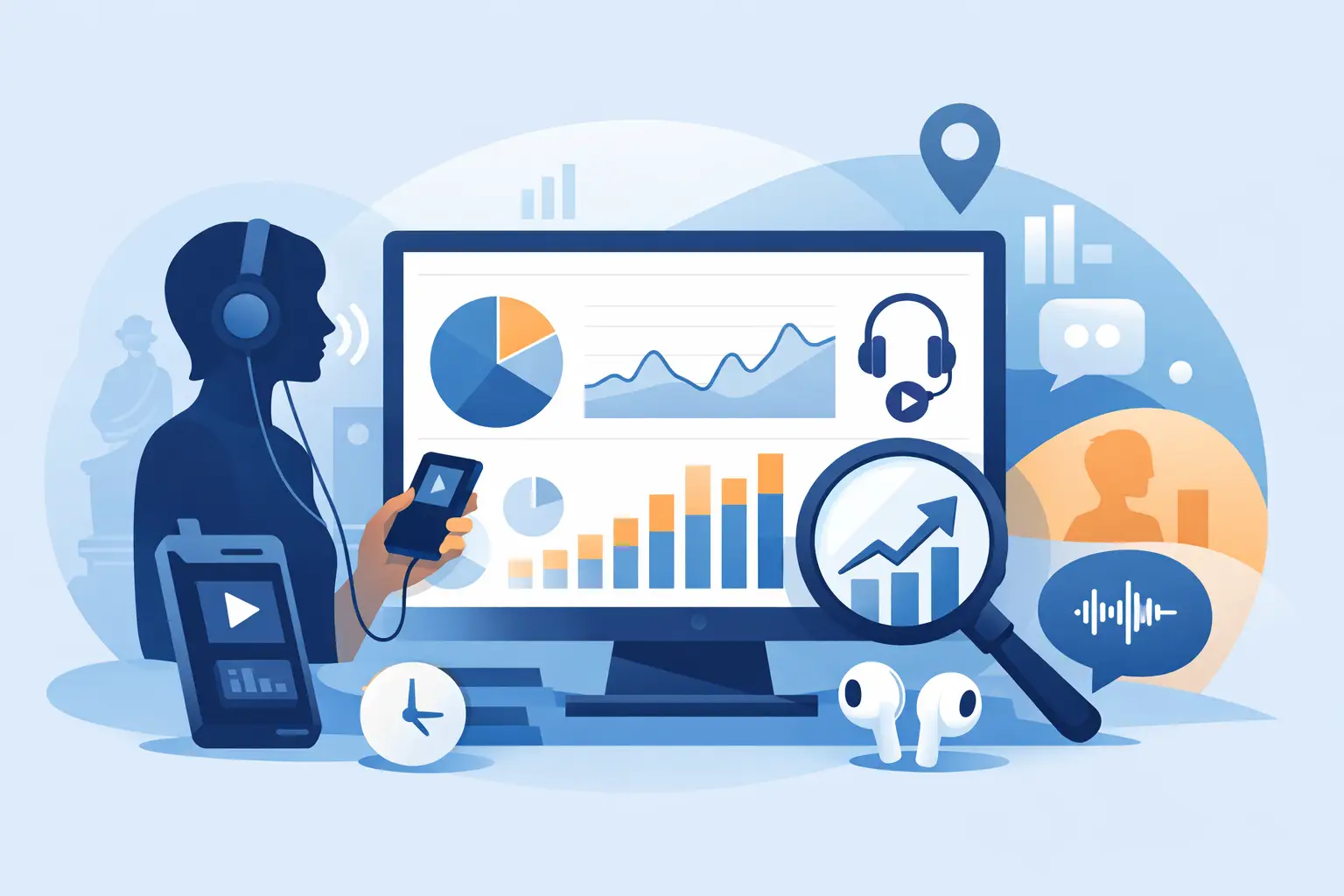 Illustration associée au sujet « statistiques visite audioguide quoi mesurer »