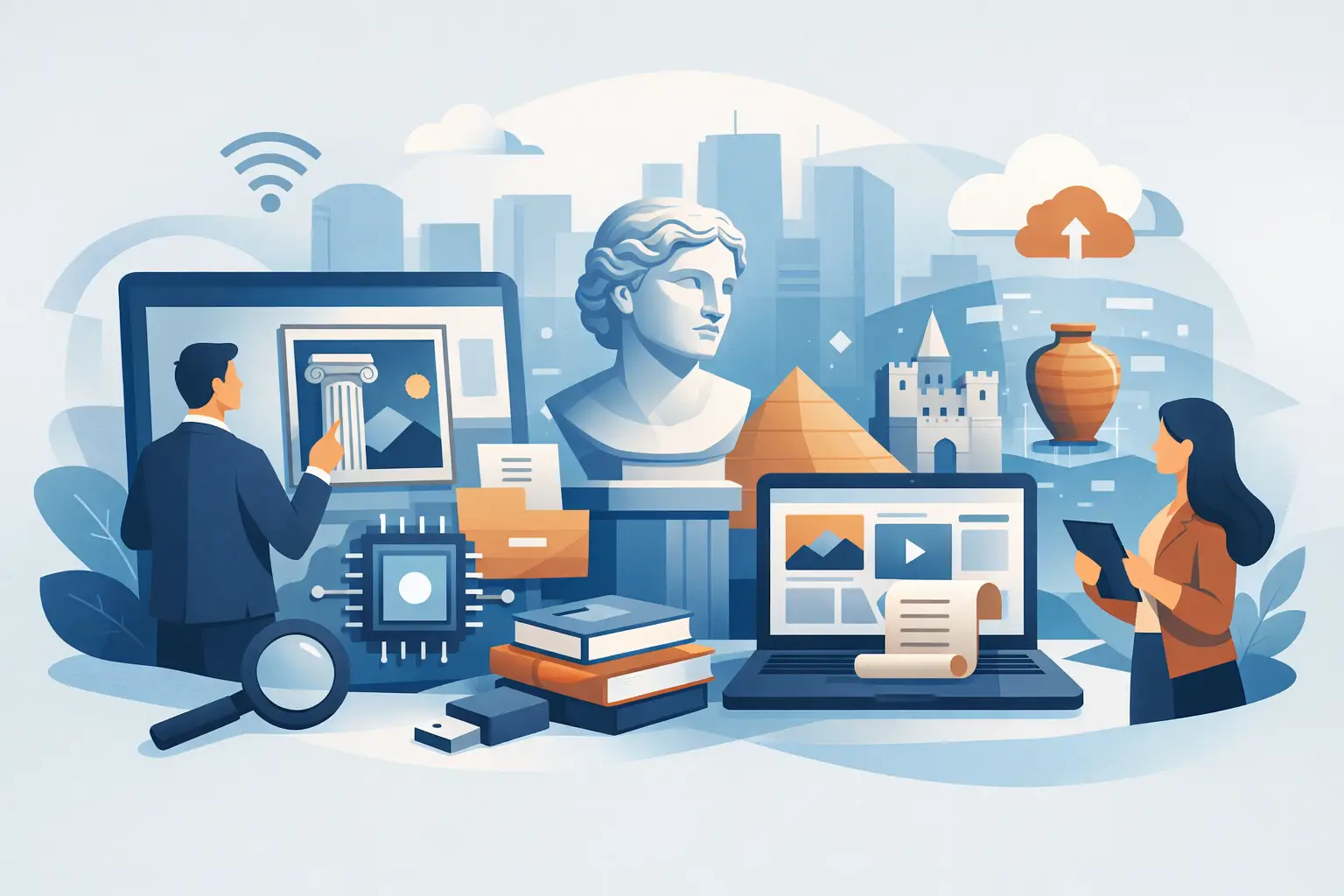 Ilustração associada ao tema “Valorização do património digital e instruções laborais”