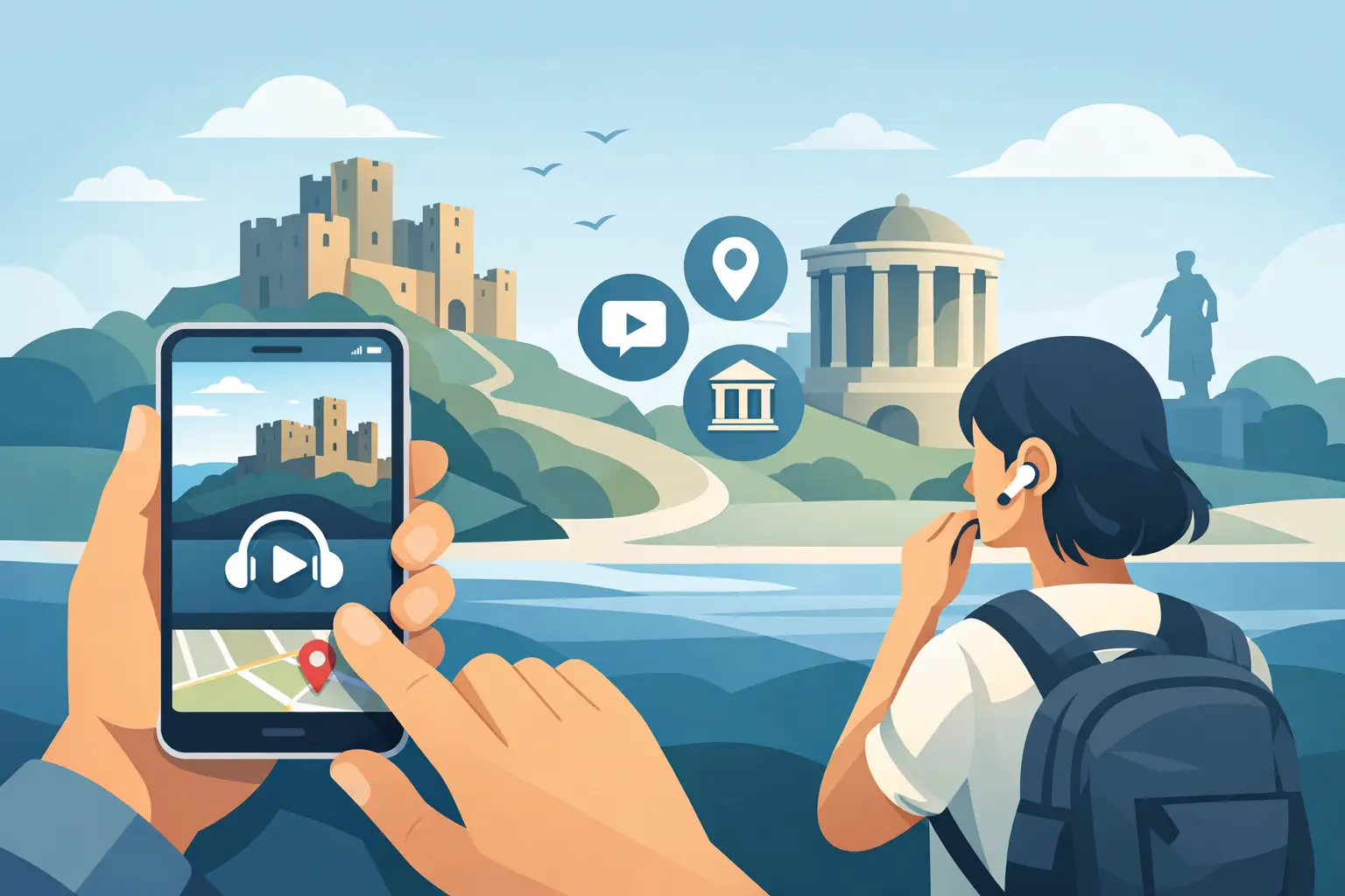 Illustration associée au sujet « visite autonome site historique mobile »