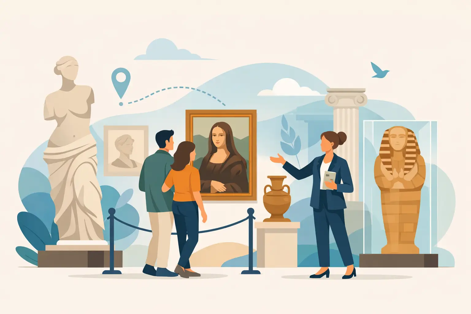 Illustration associated with the subject “offline museum visit reliable route”