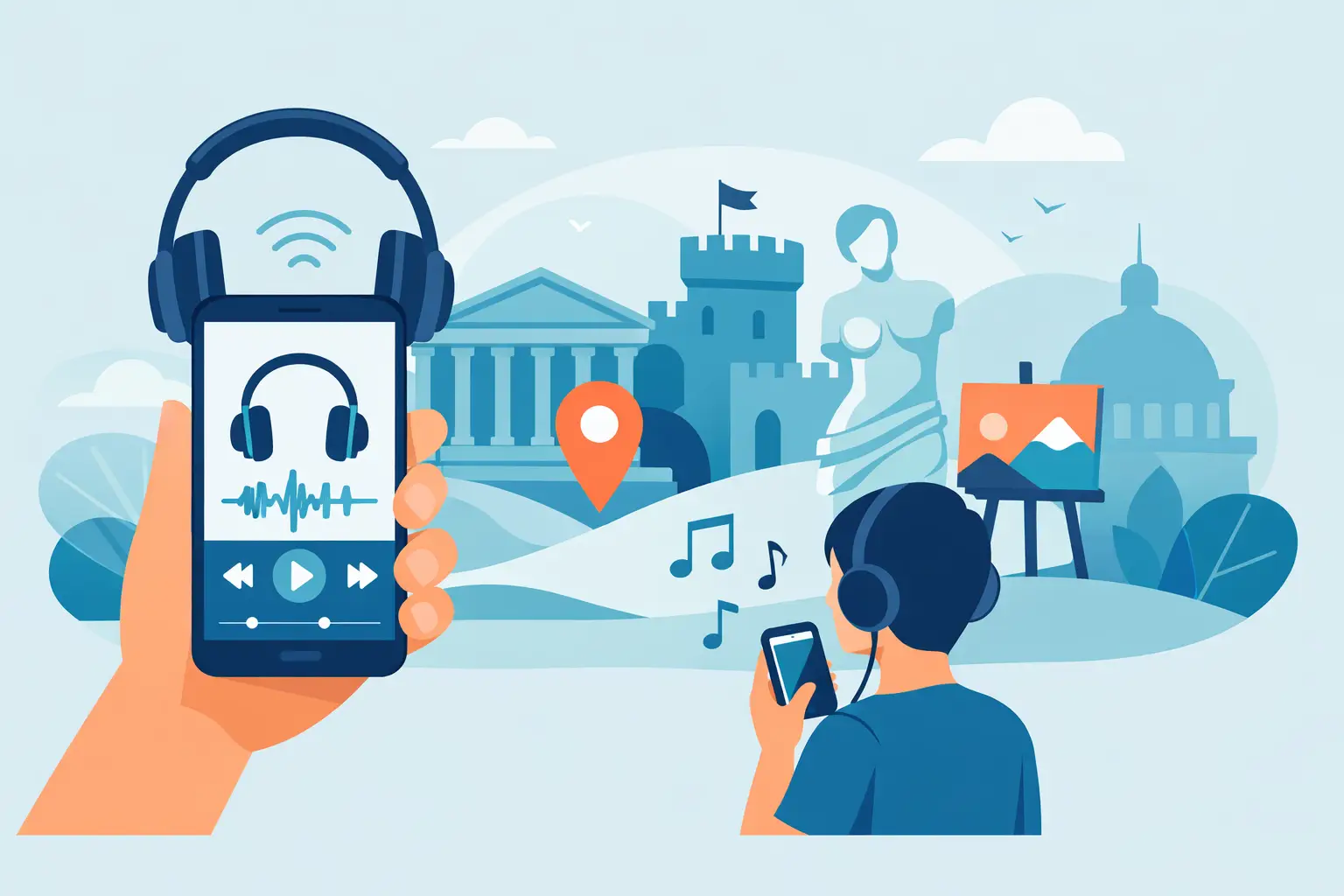 Illustration associée au sujet « application audioguide sites culturels »