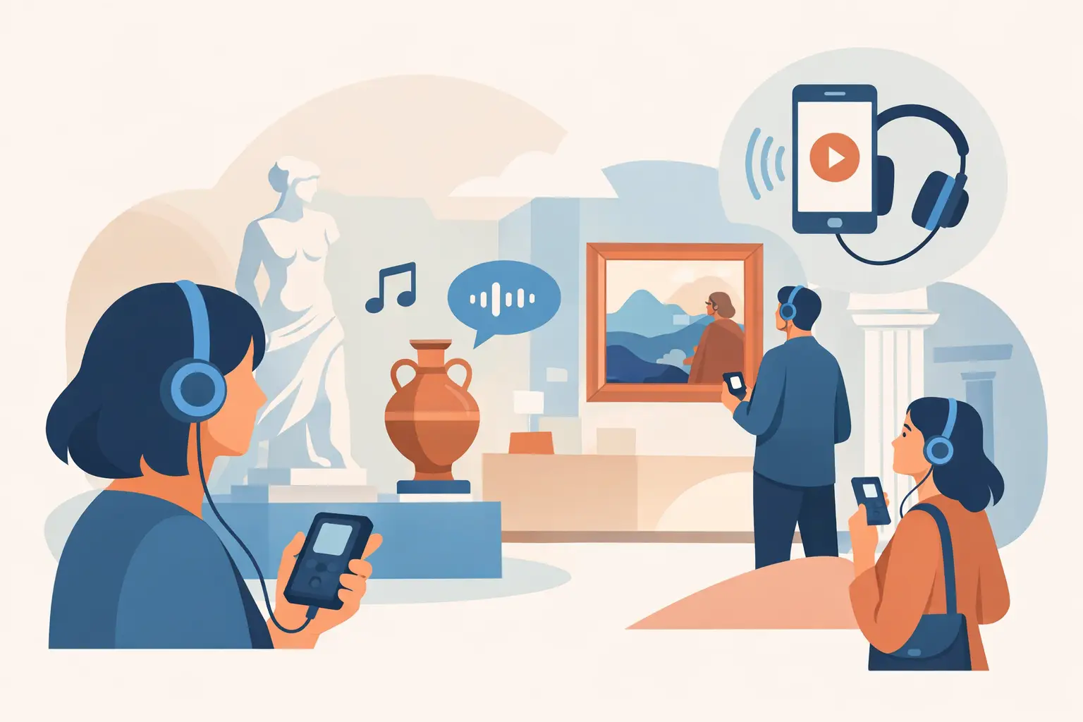 Illustration associée au sujet « museum audio guide lieux culturels »