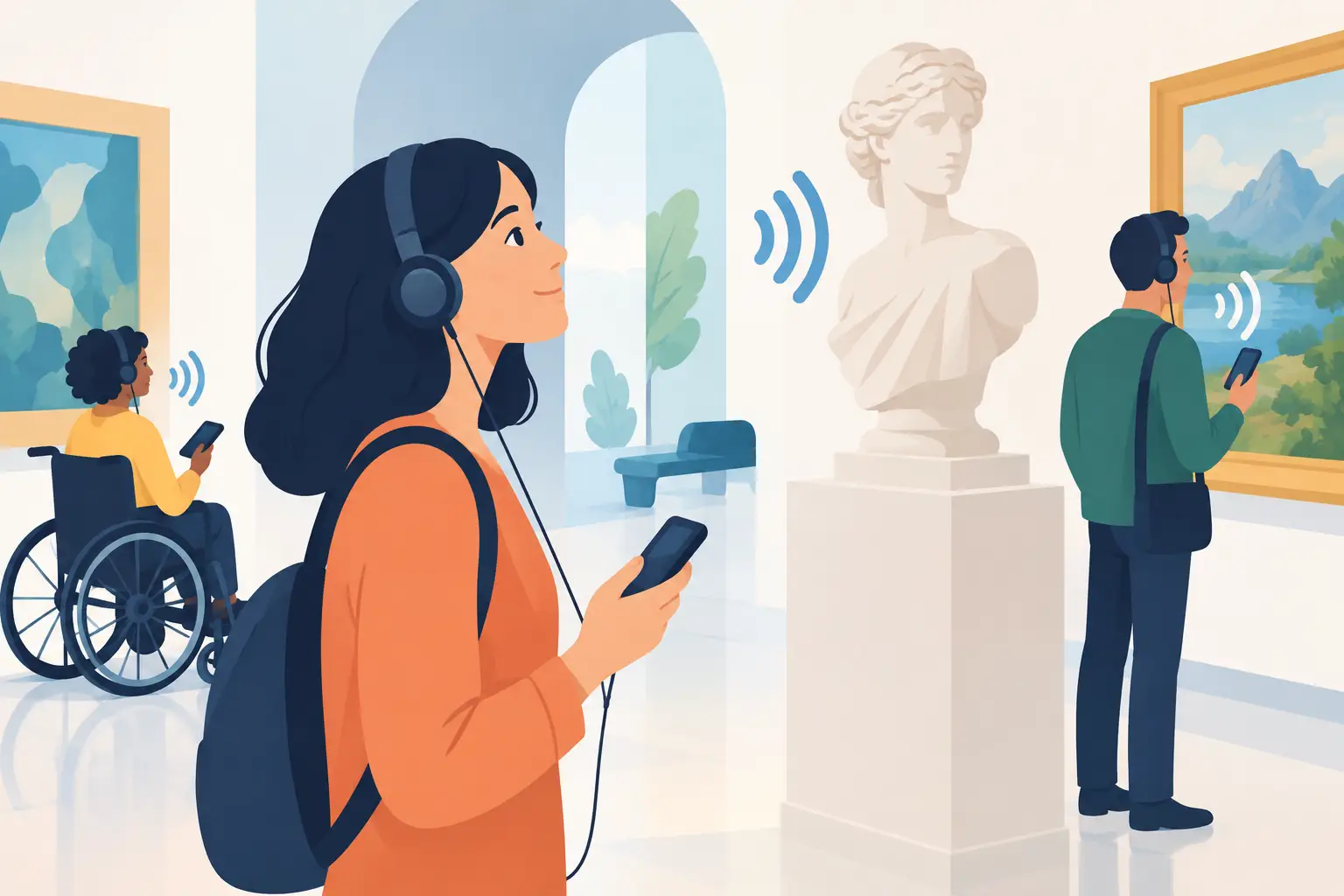 Illustration associée au sujet « audioguide accessible les visiteurs »