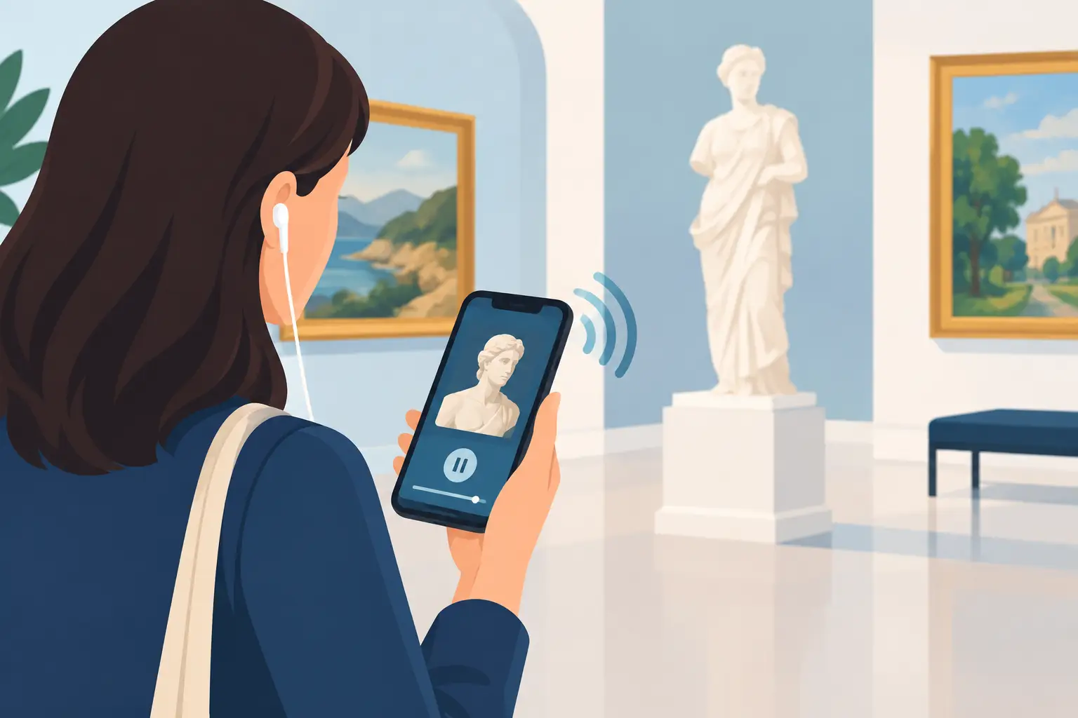 Illustration zum Thema „Besucher-Telefon-Audioguide“