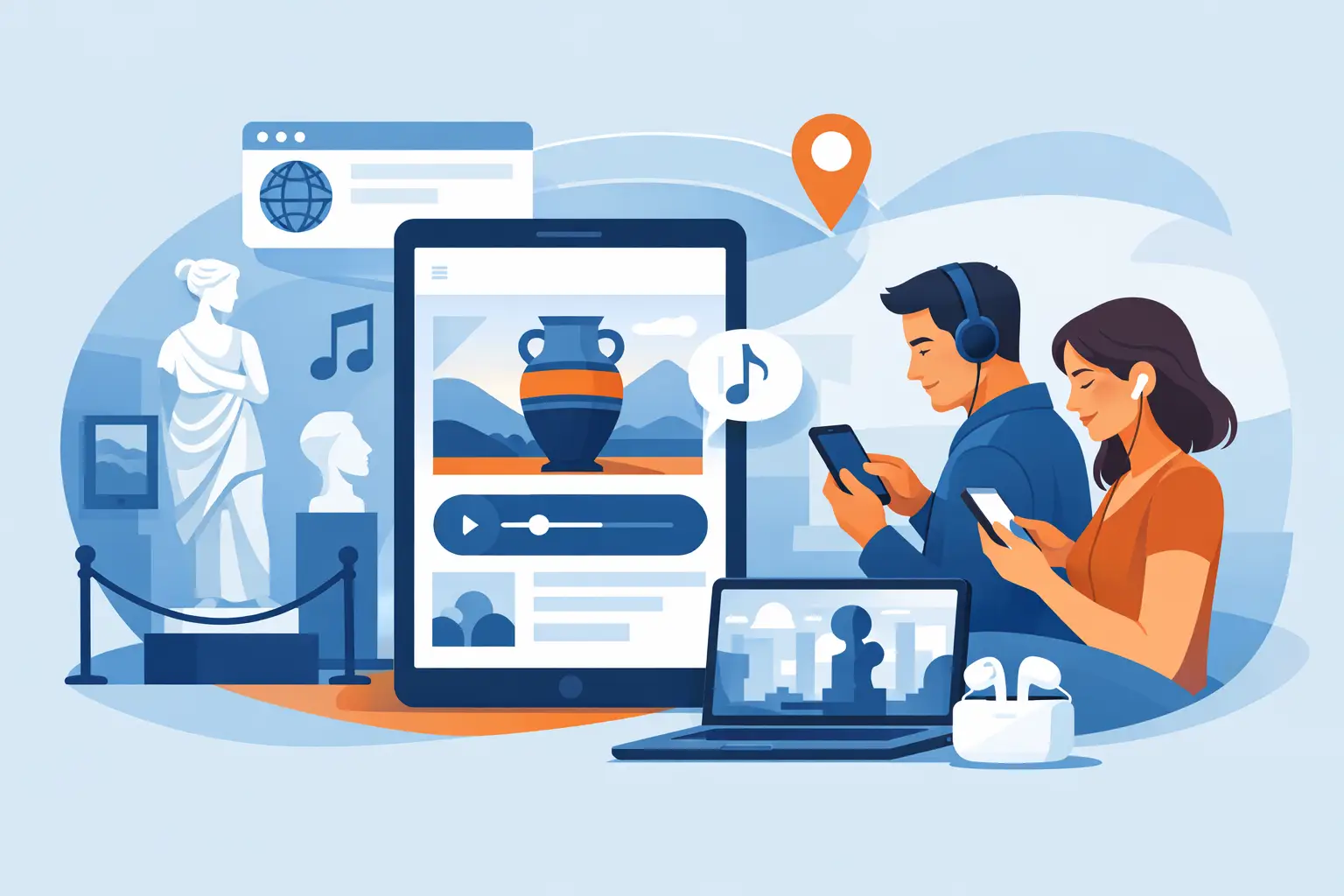 Illustration associée au sujet « avis solution audioguide web app musées »
