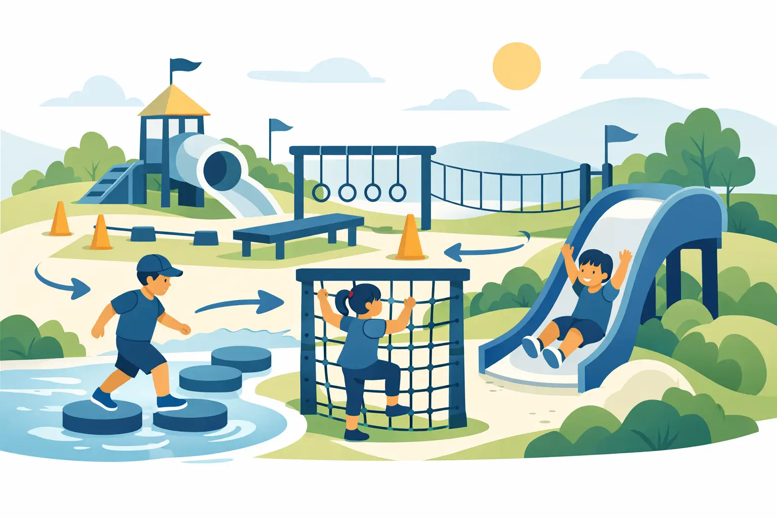 Illustration zum Thema „Gestaltung effektiver Wege für Kinder“