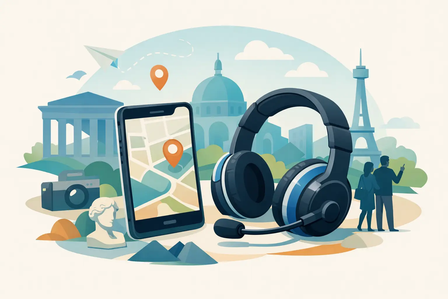 Ilustração associada ao tema “aluguel de headset para smartphone para suas visitas”