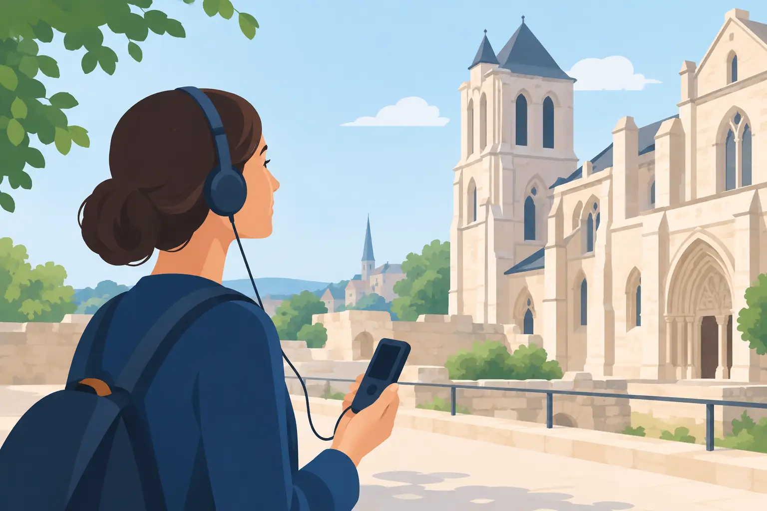 Illustration zum Thema „Gute Praktiken, Kulturerbe-Audiotour“