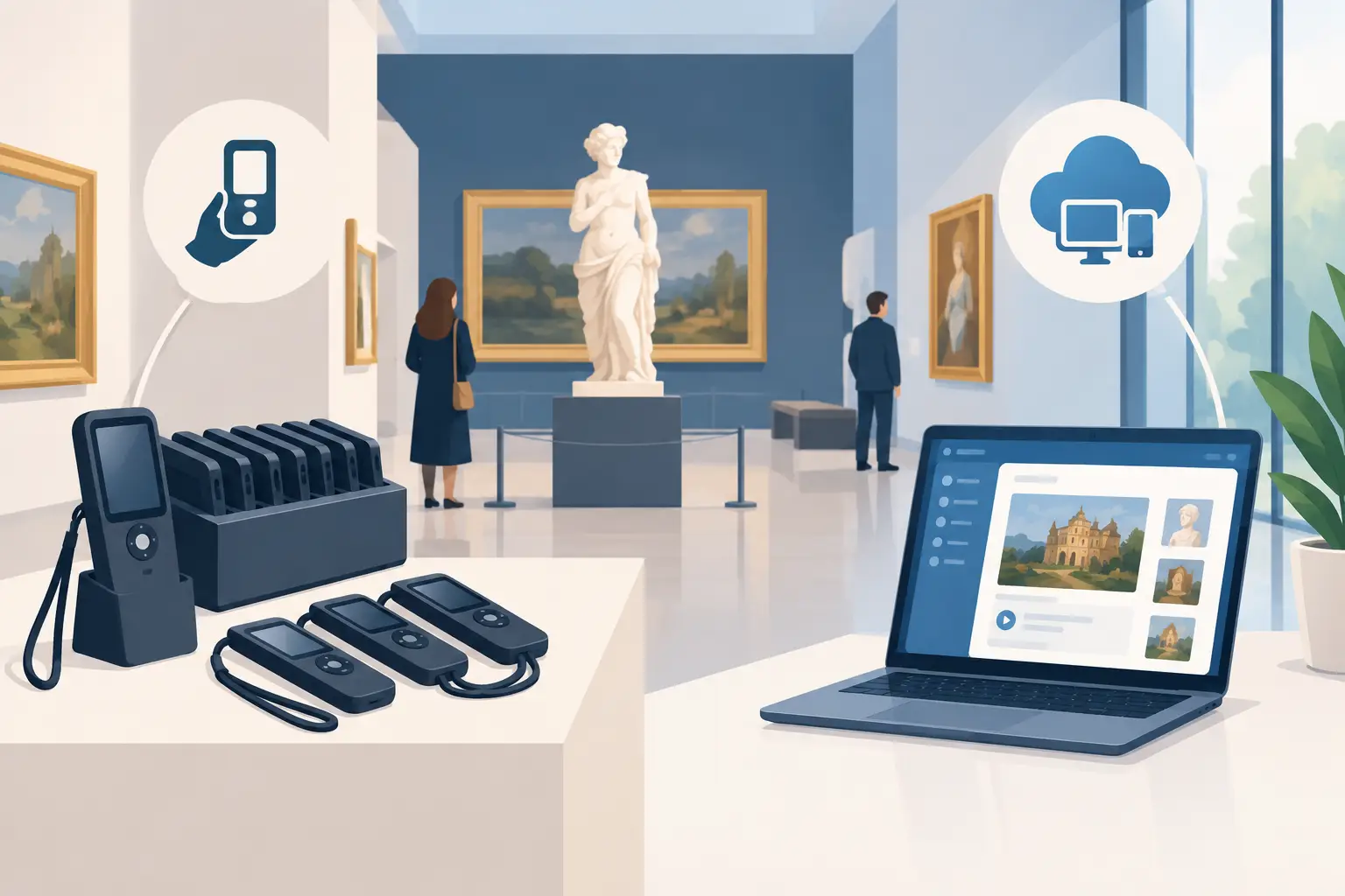 Illustration associated with the subject “museum saas solution equipment rental”