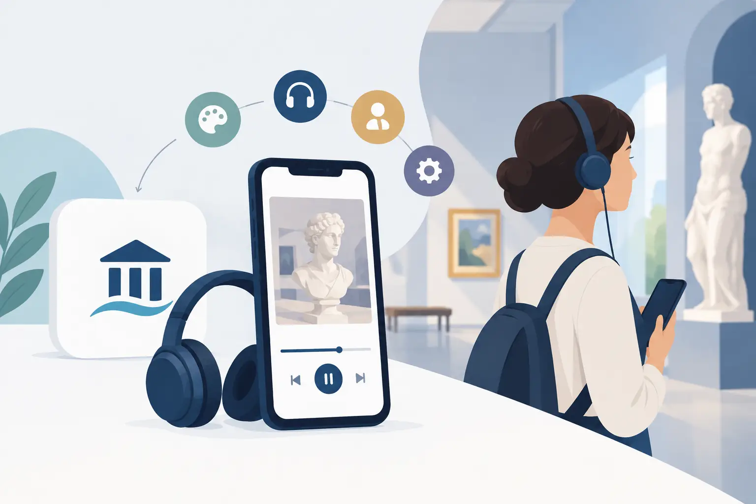 Illustrazione associata all’oggetto “immagine audioguida white label”