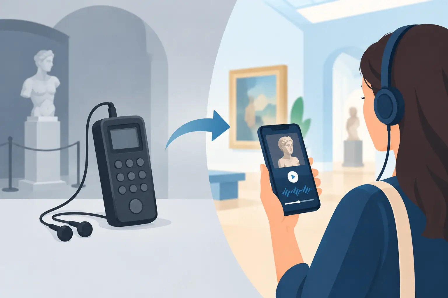 Illustration associated with the subject “audio guide must remain frozen for years”