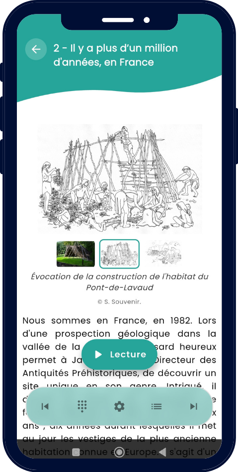 Schermata Guideius per la visita di un museo