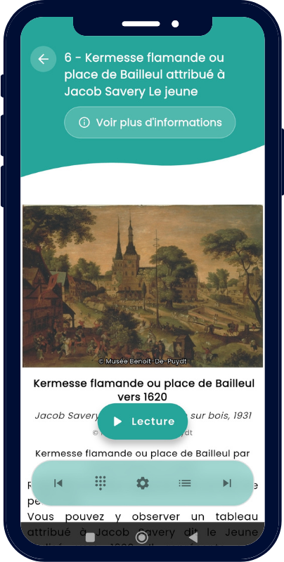 Schermata Guideius per la mediazione di un percorso museale