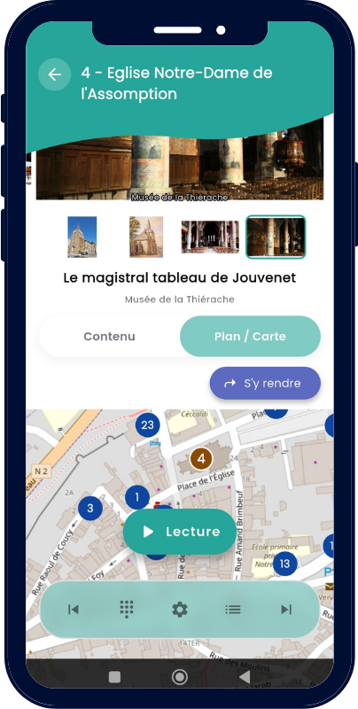 Schermata Guideius per un ufficio turistico e un percorso territoriale